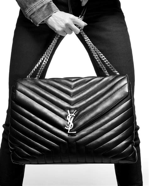 saint laurent loulou large quilted tonal ysl monogram shoulder bag|saint loulou shoulder bag.